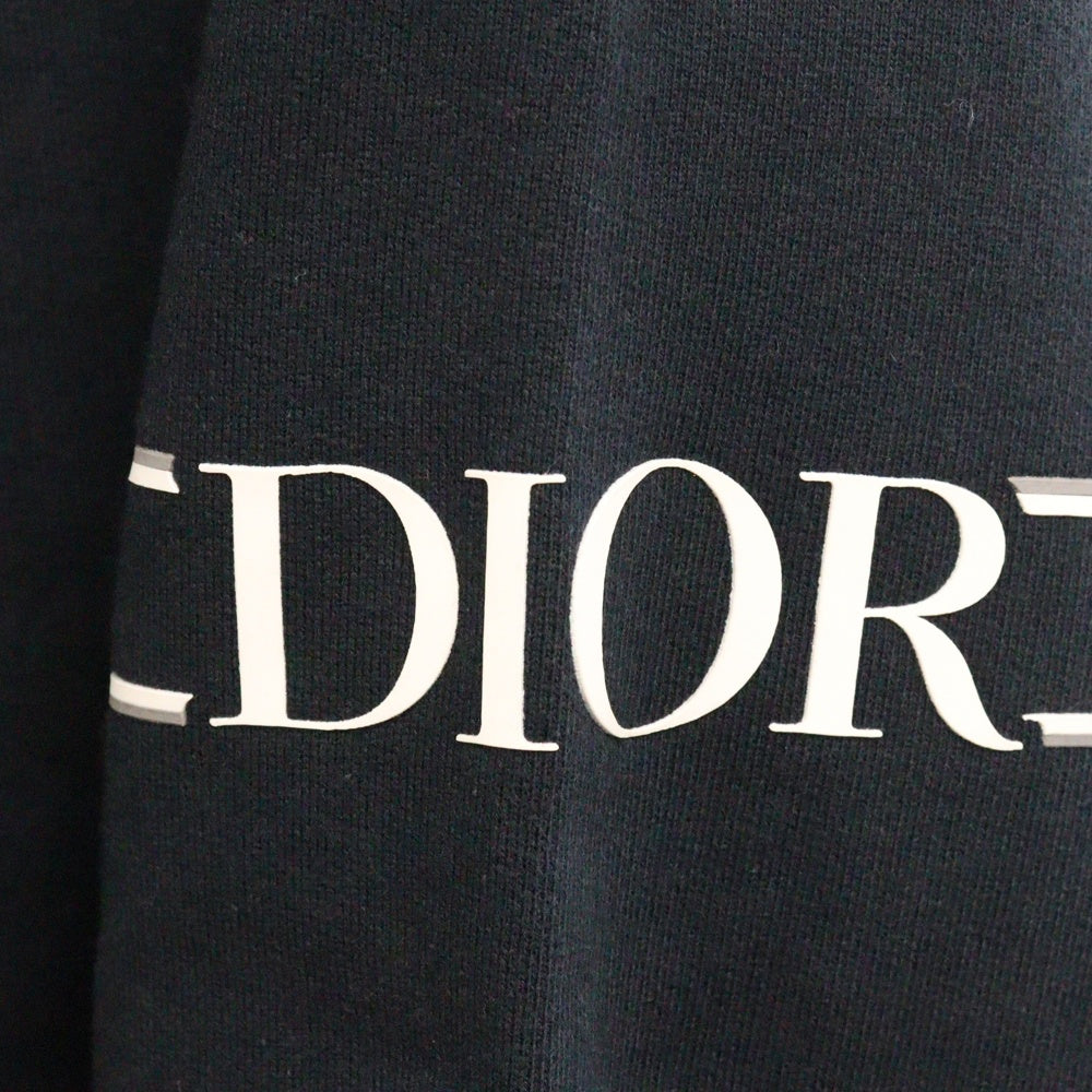 DIOR(ディオール) 21SS トロッター柄フード ハーフジップ パーカー ネイビー 113J406A0531