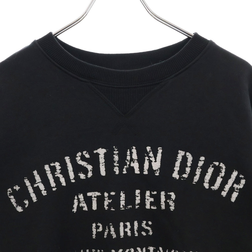 DIOR(ディオール) 20AW Atelier Logo Sweatshirt アトリエロゴプリント クルーネックスウェットトレーナー ブラック 043J655A0531
