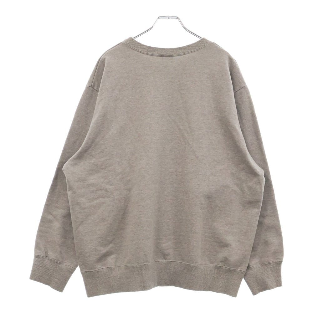 kolor BEACON(カラービーコン) 21SS LOGO SWEAT SHIRT フロントプリント クルーネック 長袖スウェット グレー 21SBM-T05232