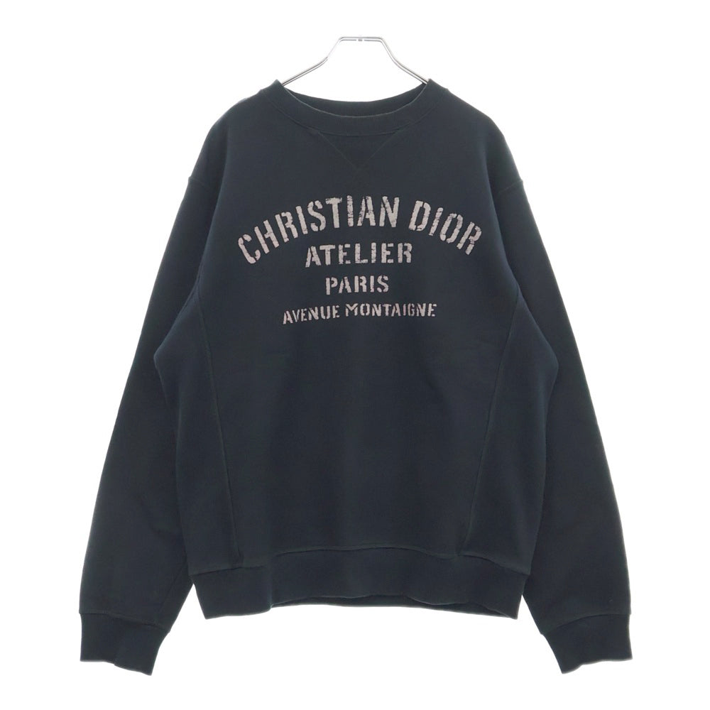 DIOR(ディオール) 20AW Atelier Logo Sweatshirt アトリエロゴプリント クルーネックスウェットトレーナー ネイビー 043J655A0531