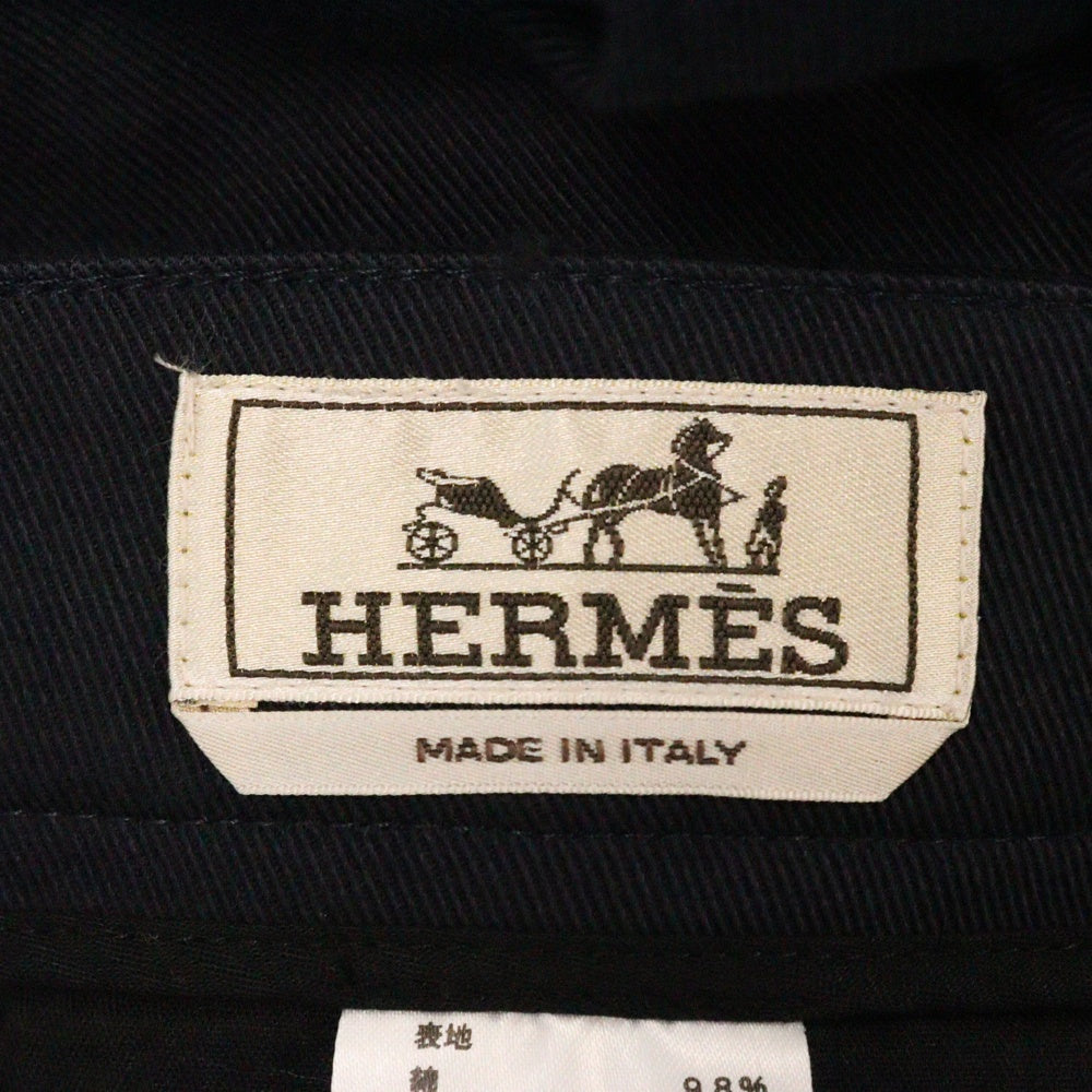 HERMES(エルメス) 裾ジップ カーゴパンツ ネイビー 22-5425