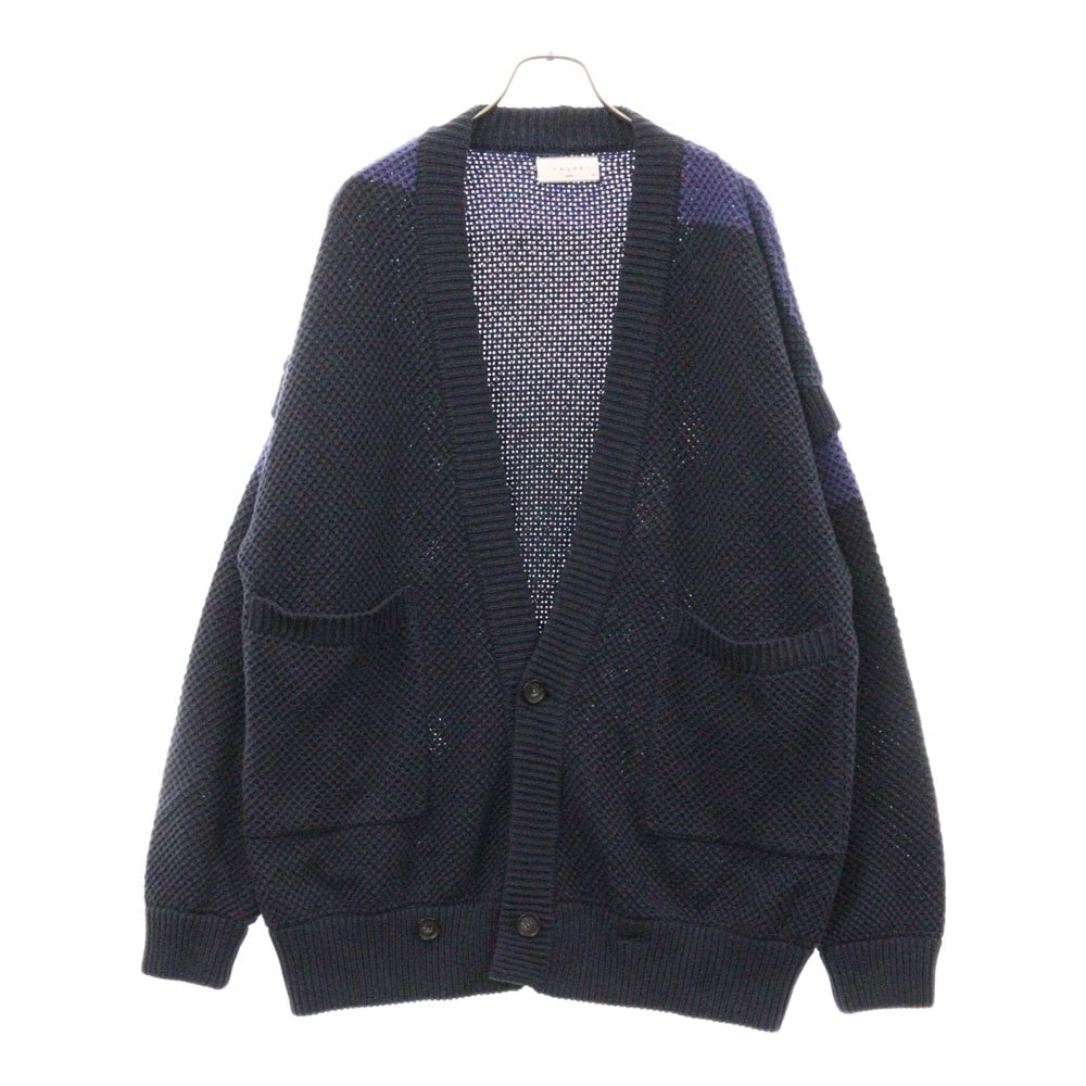 TAUPE(トープ) RAHBEN WAFFLE KNIT CARDIGAN ワッフルニット カーディガン ネイビー TPM22307001