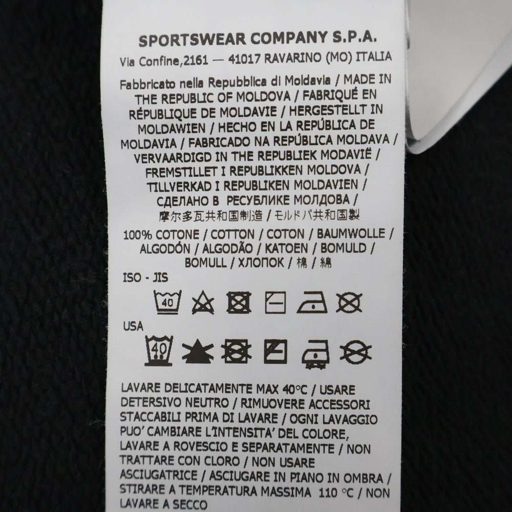 STONE ISLAND(ストーンアイランド) 22AW LogoPatch Halfzip Sweatshirt ロゴワッペン付 ハーフジップ スウェット ブラック 771561920