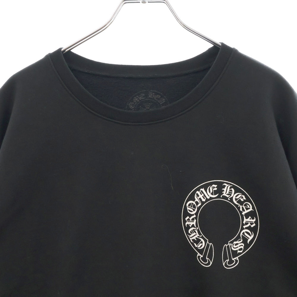 CHROME HEARTS(クロムハーツ) Horseshoe L/S Sweatshirt ホースシュープリント 袖フローラル スウェット ブラック