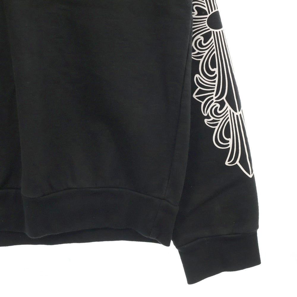 CHROME HEARTS(クロムハーツ) Horseshoe L/S Sweatshirt ホースシュープリント 袖フローラル スウェット ブラック