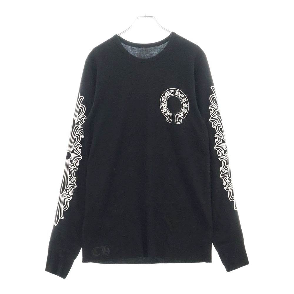 CHROME HEARTS(クロムハーツ) CH L S 1 Thermal 袖フローラルサーマル長袖カットソー ブラック