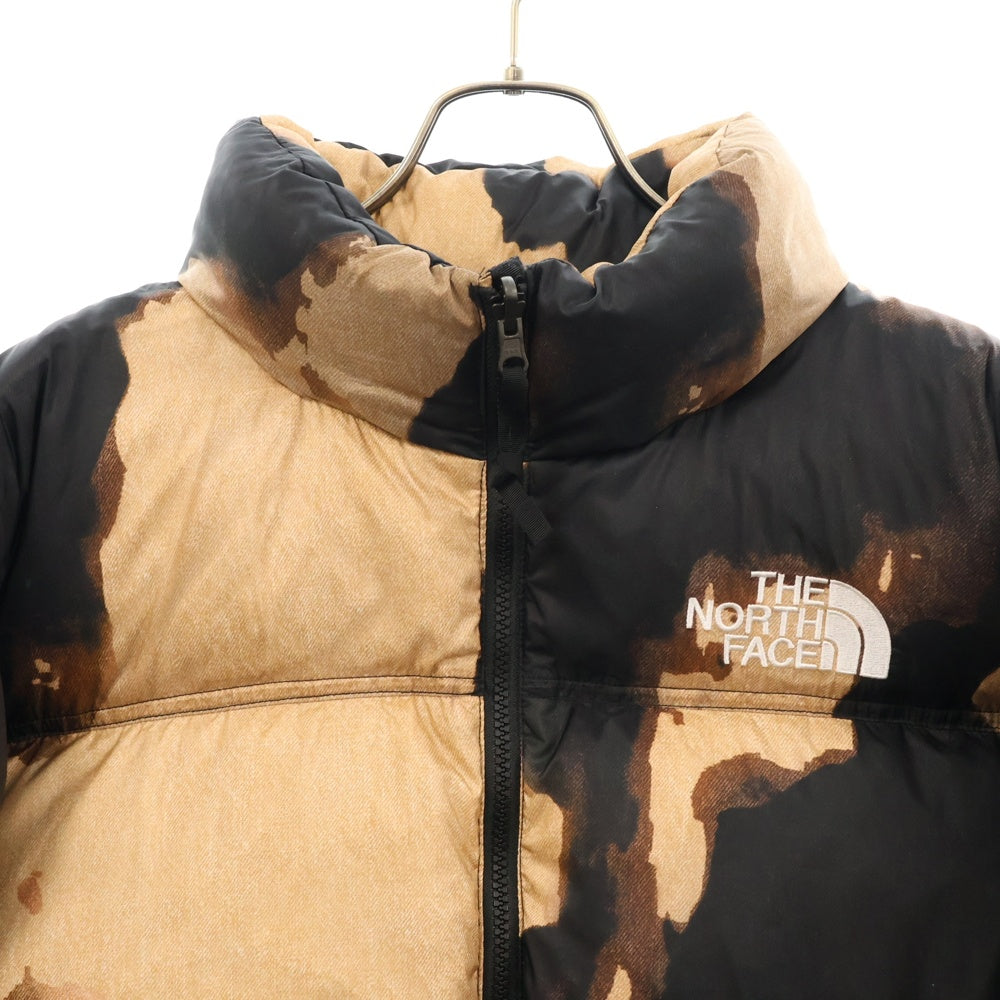 SUPREME(シュプリーム) 21AW×THE NORTH FACE Bleached Denim Print Nuptse Jacket ノースフェイス ブリーチデニムプリントヌプシダウンジャケット ND52100I ブラック