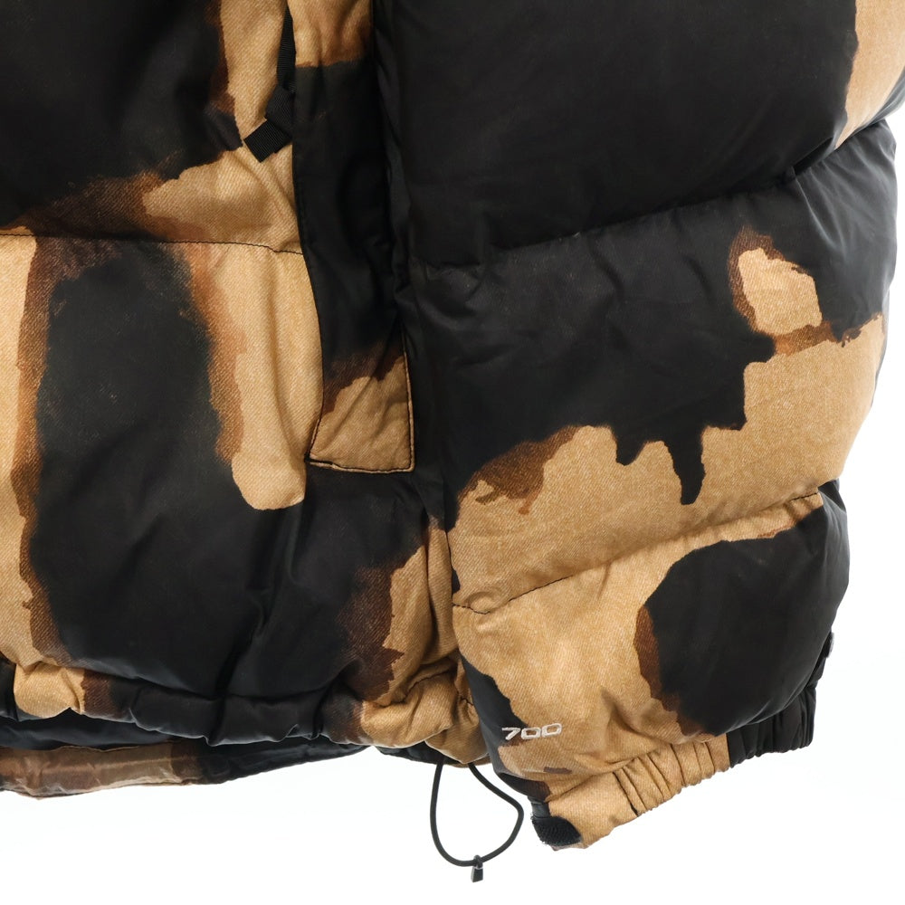 SUPREME(シュプリーム) 21AW×THE NORTH FACE Bleached Denim Print Nuptse Jacket ノースフェイス ブリーチデニムプリントヌプシダウンジャケット ND52100I ブラック