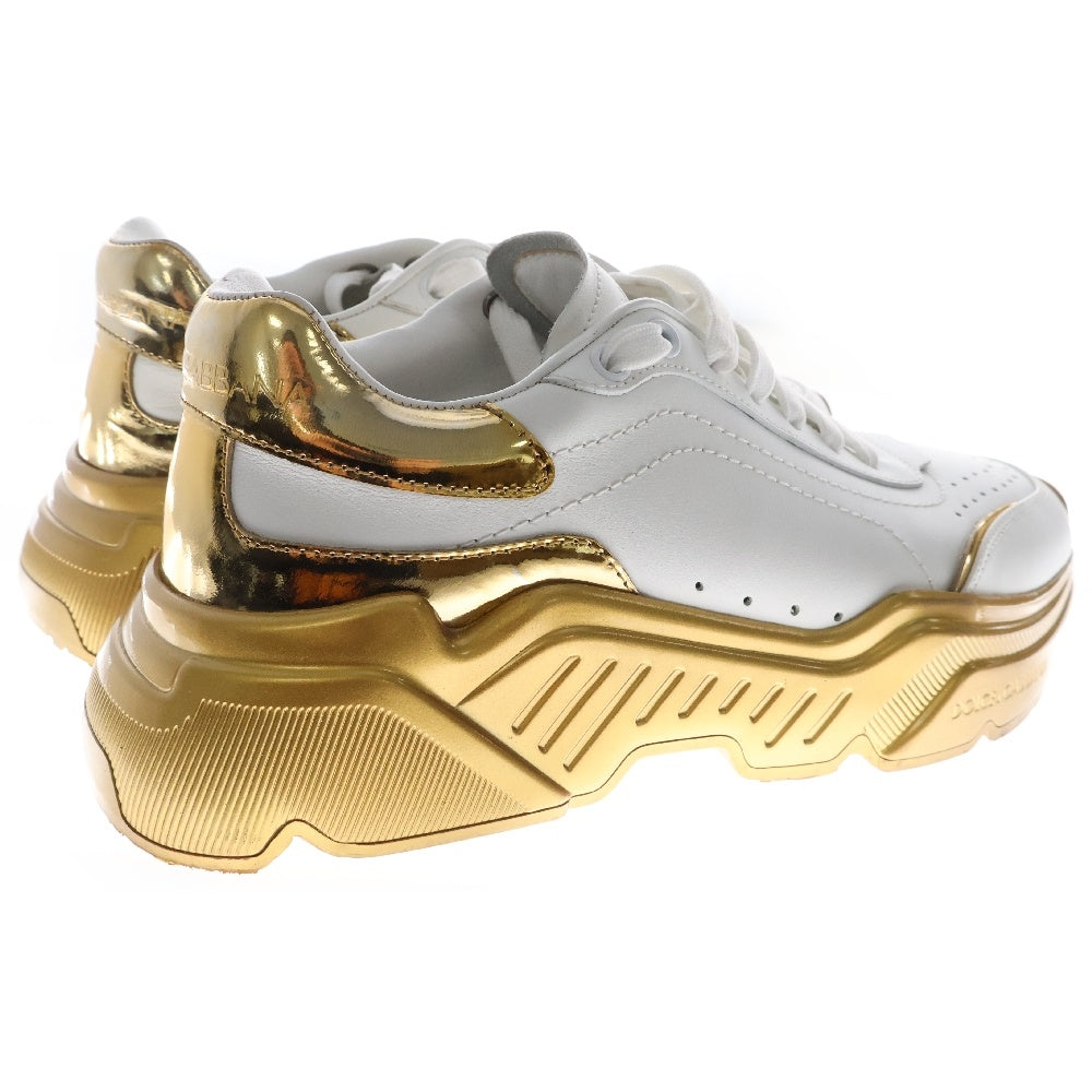 DOLCE & GABBANA(ドルチェアンドガッバーナ) DAYMASTER アウトソールロゴ レザー レディース ローカットスニーカー ゴールド CK1791AW615