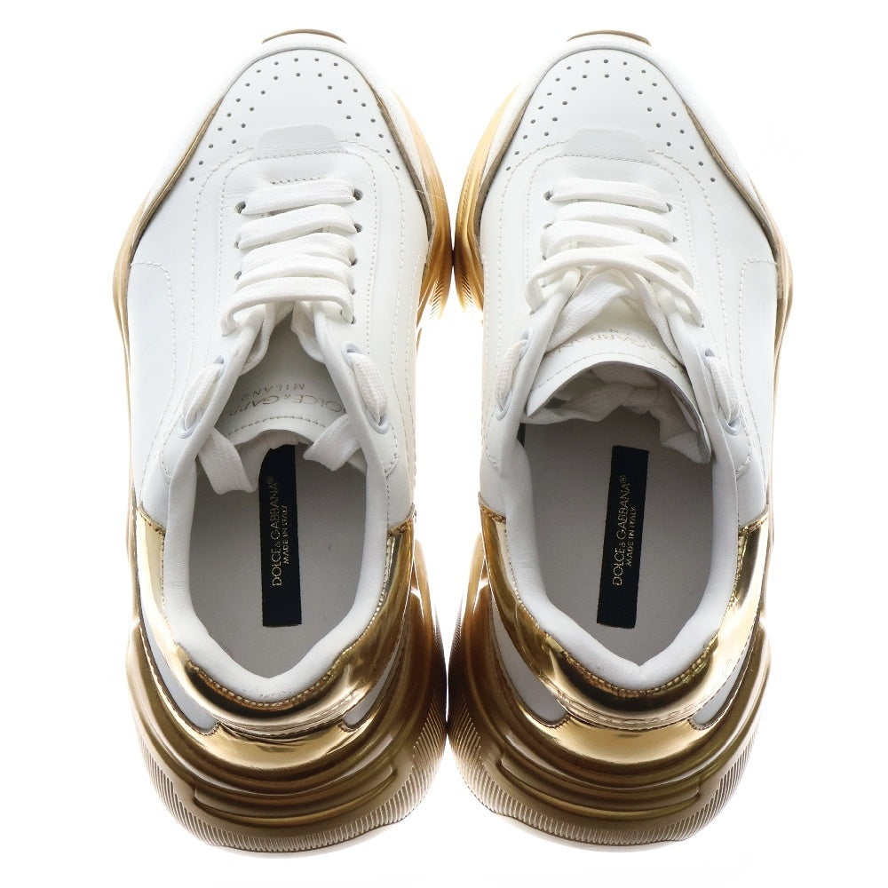DOLCE & GABBANA(ドルチェアンドガッバーナ) DAYMASTER アウトソールロゴ レザー レディース ローカットスニーカー ゴールド CK1791AW615
