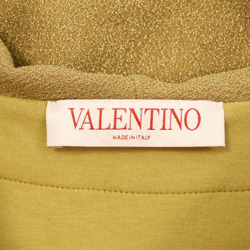VALENTINO(ヴァレンチノ) フロントロゴチェーン スリッド レディース プルオーバーパーカー ゴールド 283MF20Y7PF