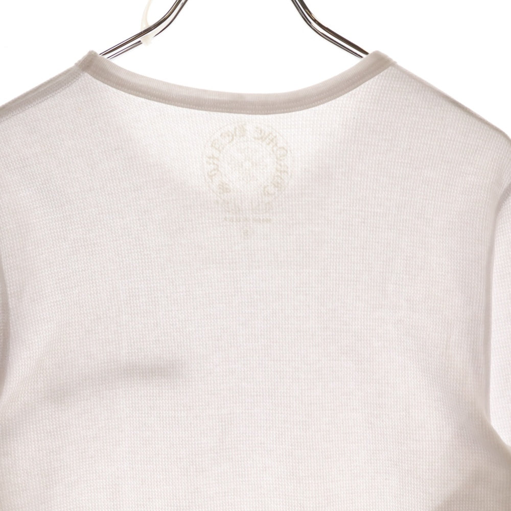 CHROME HEARTS(クロムハーツ) Thermal L S 袖ロゴプリントサーマル長袖カットソー ホワイト