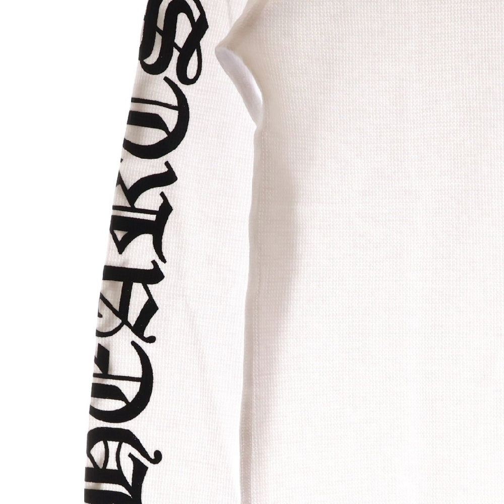 CHROME HEARTS(クロムハーツ) Thermal L S 袖ロゴプリントサーマル長袖カットソー ホワイト