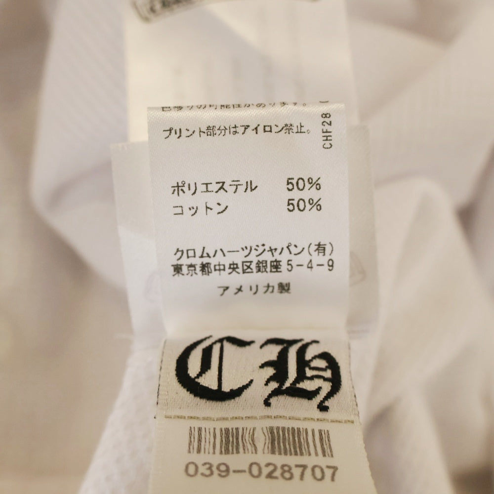 CHROME HEARTS(クロムハーツ) Thermal L S 袖ロゴプリントサーマル長袖カットソー ホワイト