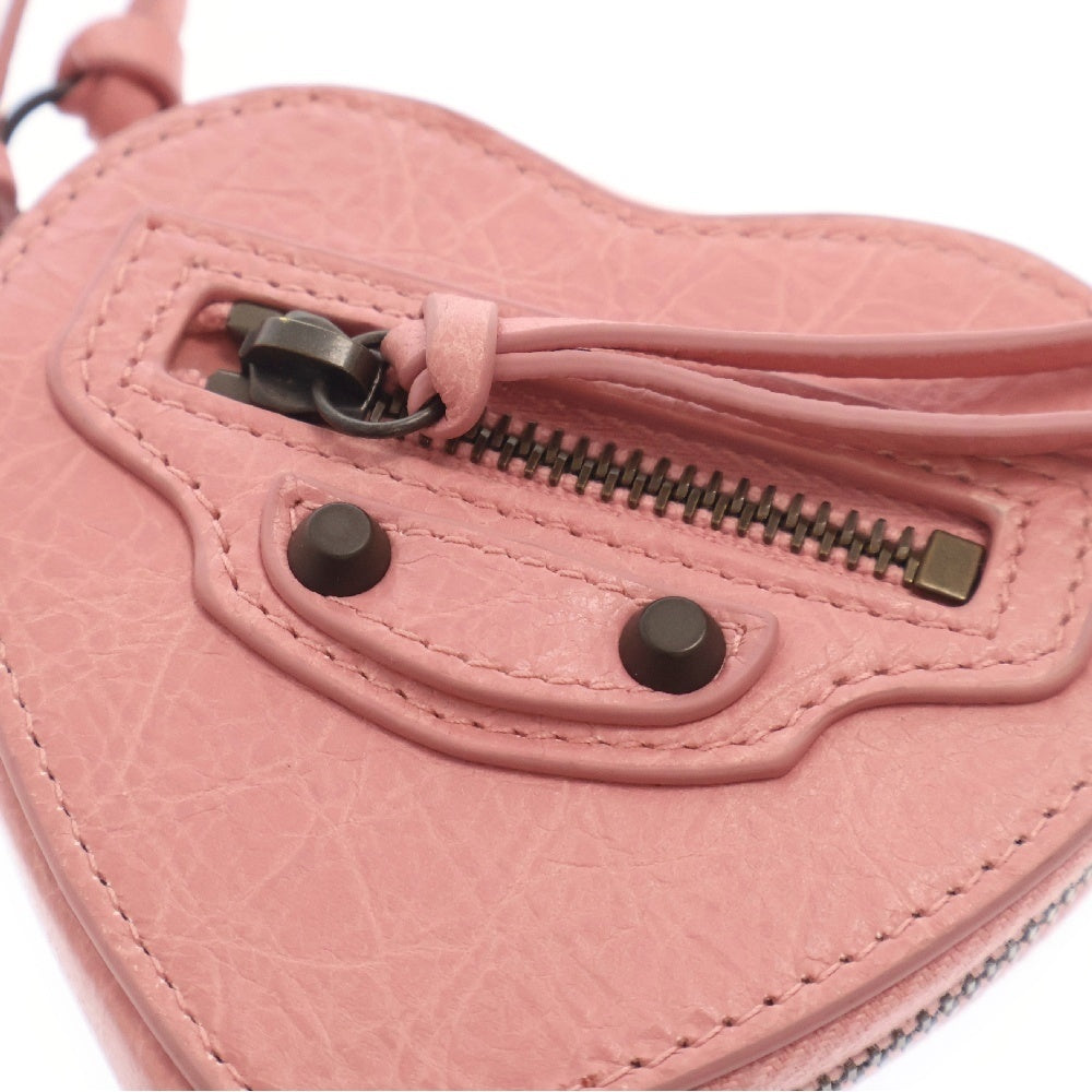 BALENCIAGA(バレンシアガ) 25SS LE CITY CHARM HEART BOX ルシティ チャーム ハート型コインケース ピンク 81966