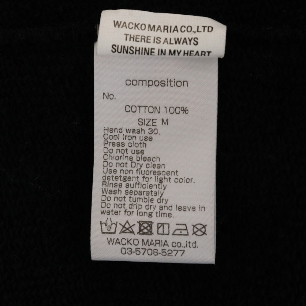 WACKO MARIA(ワコマリア) 24AW HEAVY WEIGHT ZIP HOODED SWEAT SHIRT ヘビーウェイト ジップ フーデッド スウェットシャツ パーカー ブラック