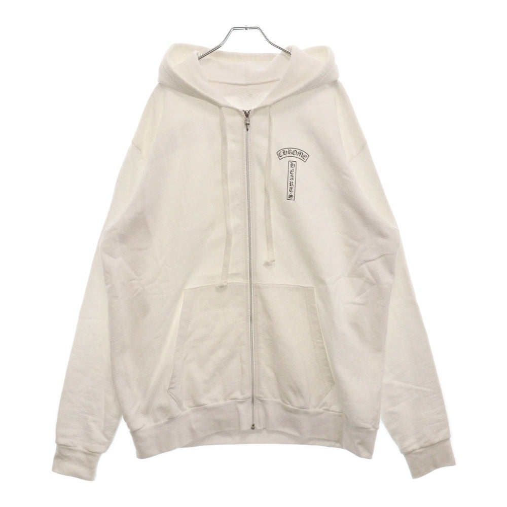 CHROME HEARTS(クロムハーツ) DAGGER ZIP HOODIE ダガー ジップアップ コットン パーカー フーディー ホワイト