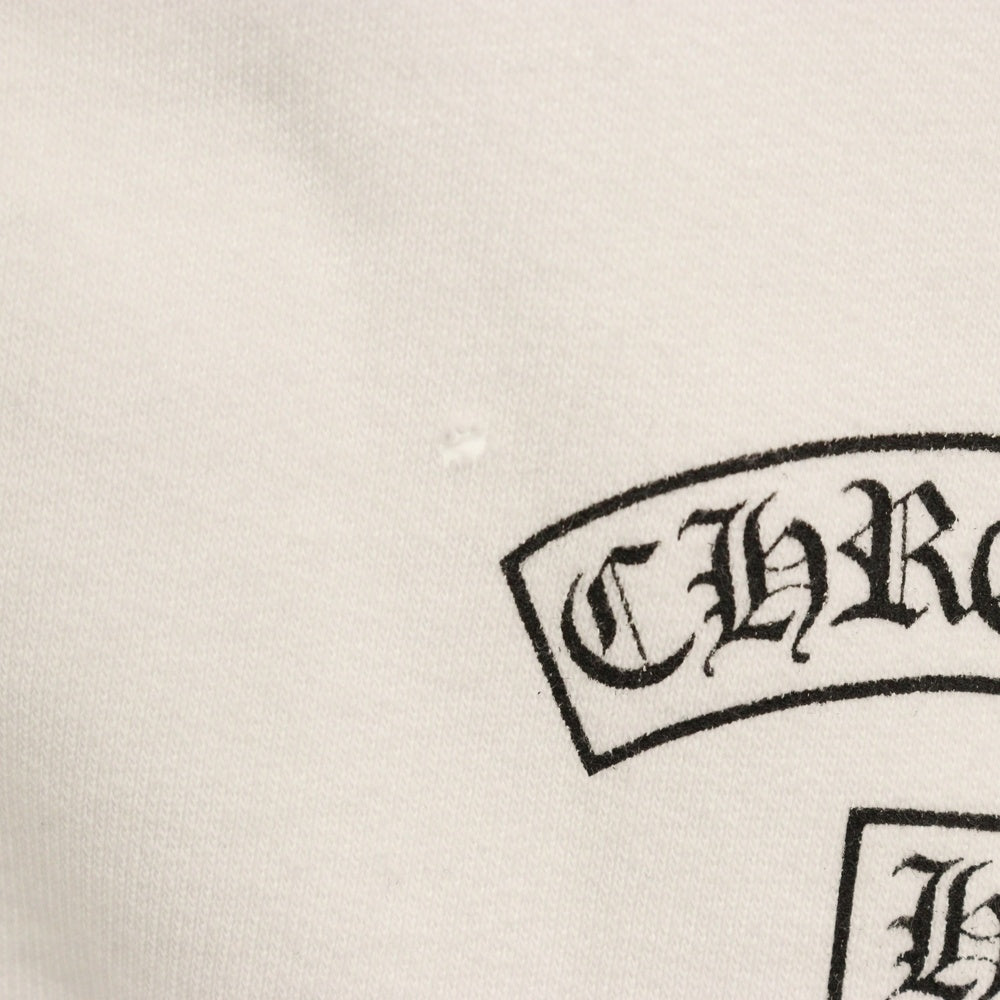 CHROME HEARTS(クロムハーツ) DAGGER ZIP HOODIE ダガー ジップアップ コットン パーカー フーディー ホワイト