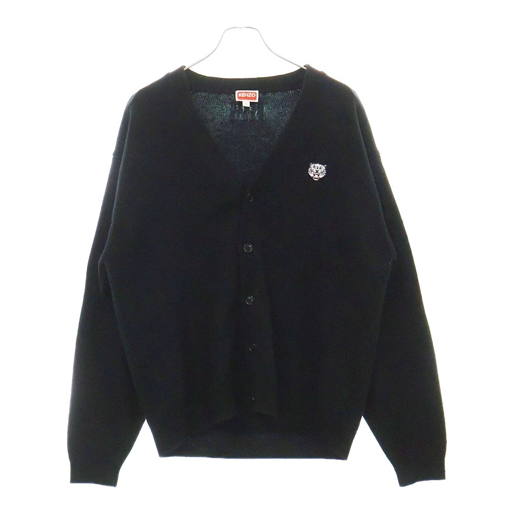 KENZO(ケンゾー) 25SS Happy Tiger Cardigan タイガーワッペン付 ニットカーディガン ブラック FF55CA7273LE