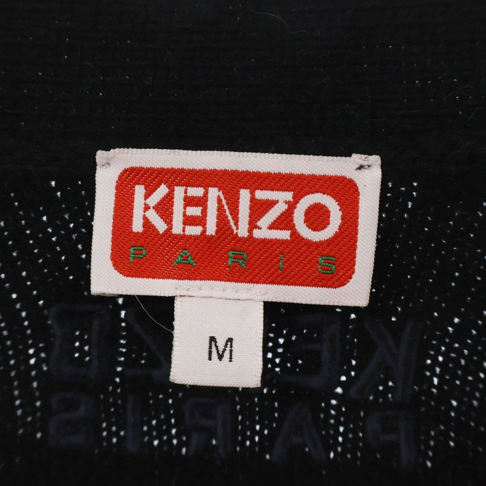 KENZO(ケンゾー) 25SS Happy Tiger Cardigan タイガーワッペン付 ニットカーディガン ブラック FF55CA7273LE