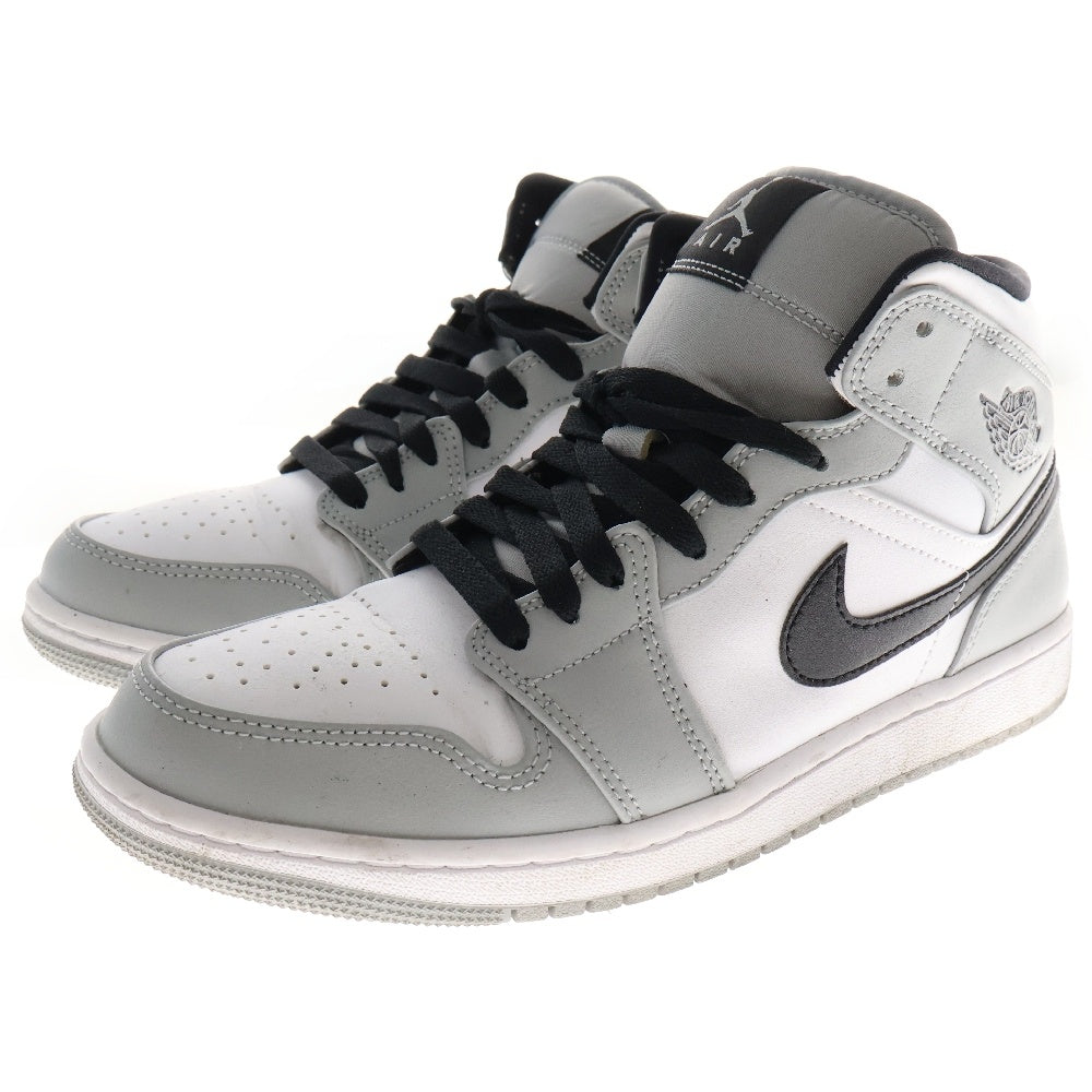 NIKE(ナイキ) AIR JORDAN 1 MID SMOKE GREY 554724-092 エアジョーダン 1 スモークグレー ミッドカットスニーカー グレー US8/26cm