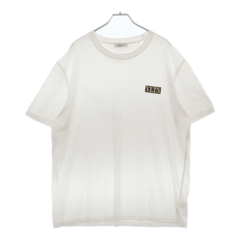 VALENTINO(ヴァレンチノ) ラバーロゴワッペン付 クルーネック 半袖Tシャツ ホワイト VV3MG08G6LC
