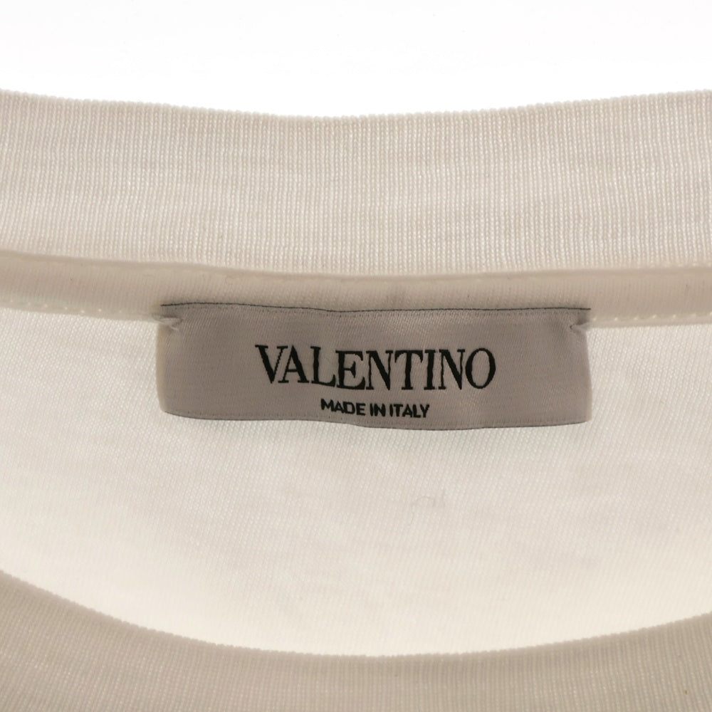 VALENTINO(ヴァレンチノ) ラバーロゴワッペン付 クルーネック 半袖Tシャツ ホワイト VV3MG08G6LC