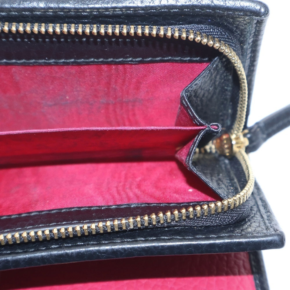 GUCCI(グッチ) GGマーモント レザー 二つ折り財布 ウォレット ブラック 772738