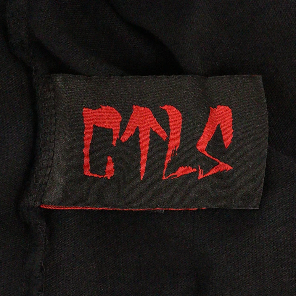 cvtvlist(カタリスト) フロントロゴワッペン付 クルーネック 半袖Tシャツ ブラック