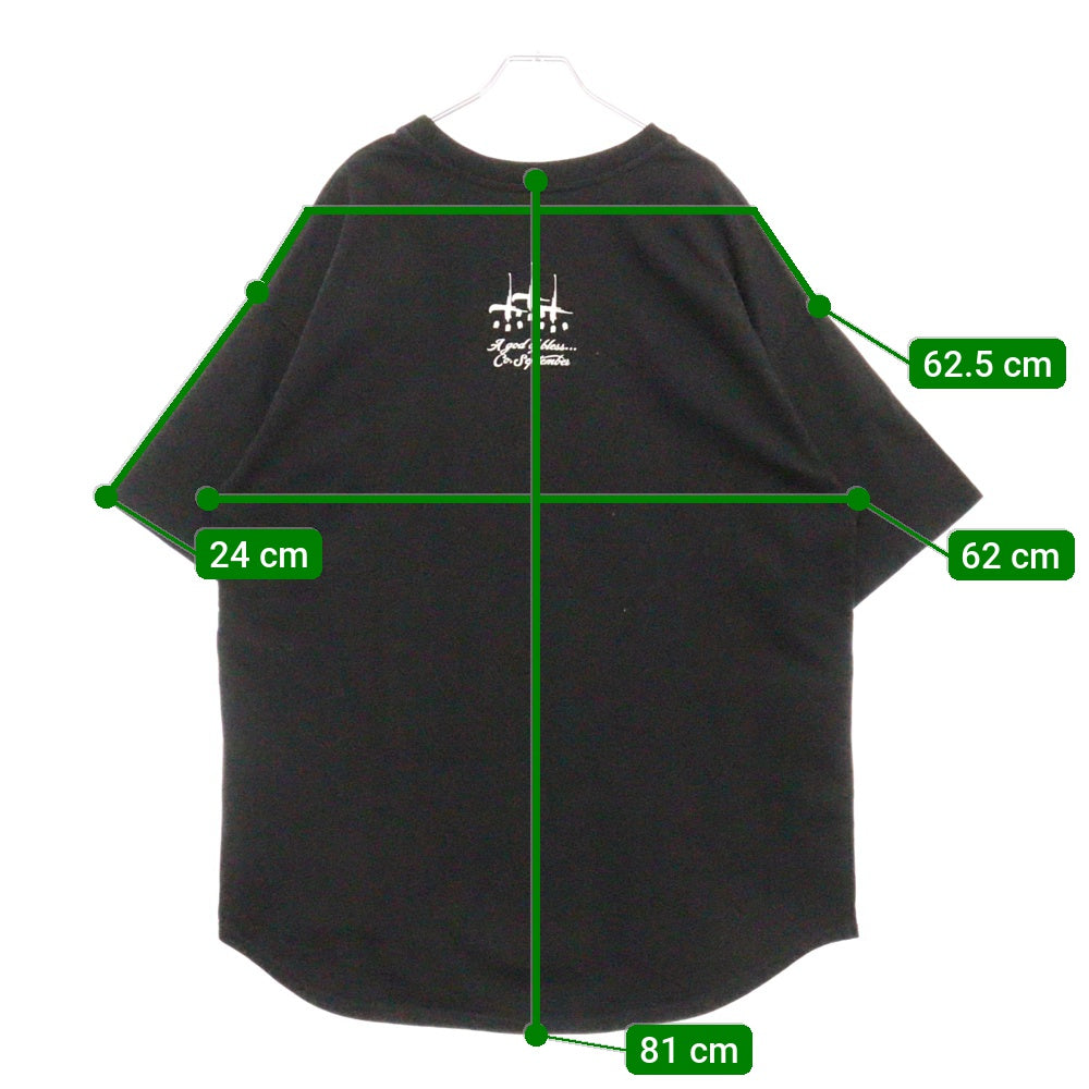 cvtvlist(カタリスト) フロントロゴワッペン付 クルーネック 半袖Tシャツ ブラック