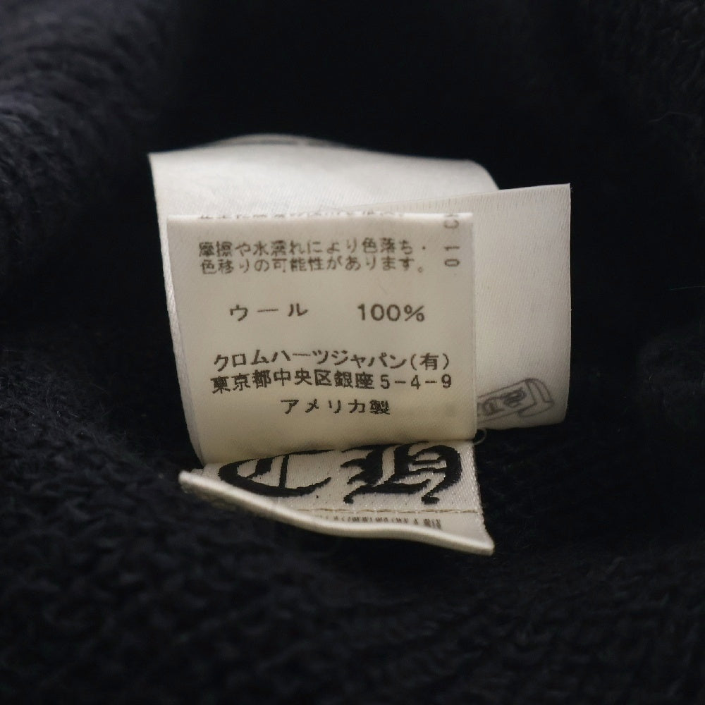CHROME HEARTS(クロムハーツ) WOOL WATCH CAP ウールワッチキャップ CHプラス刺繍ビーニー 帽子 ブラック
