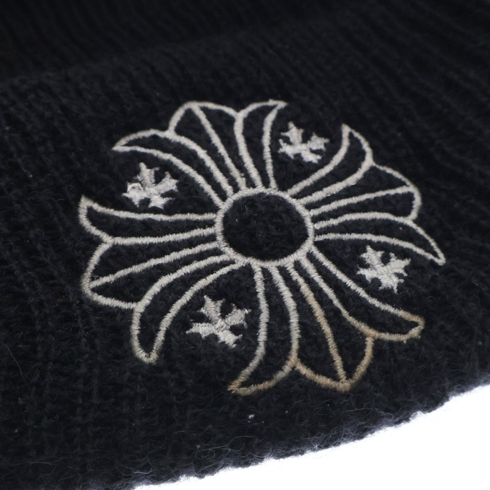 CHROME HEARTS(クロムハーツ) WOOL WATCH CAP ウールワッチキャップ CHプラス刺繍ビーニー 帽子 ブラック