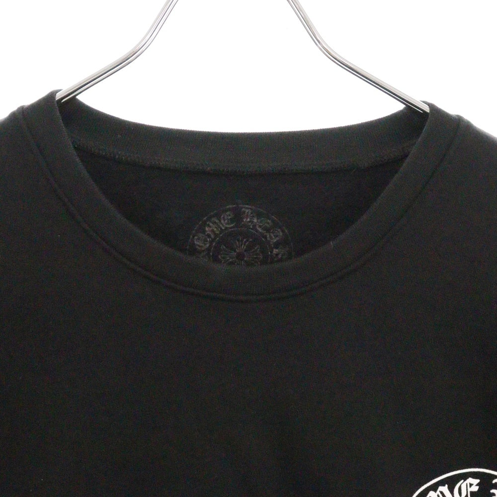 CHROME HEARTS(クロムハーツ) Horseshoe L/S Sweatshirt ホースシュープリント 袖フローラル スウェット ブラック