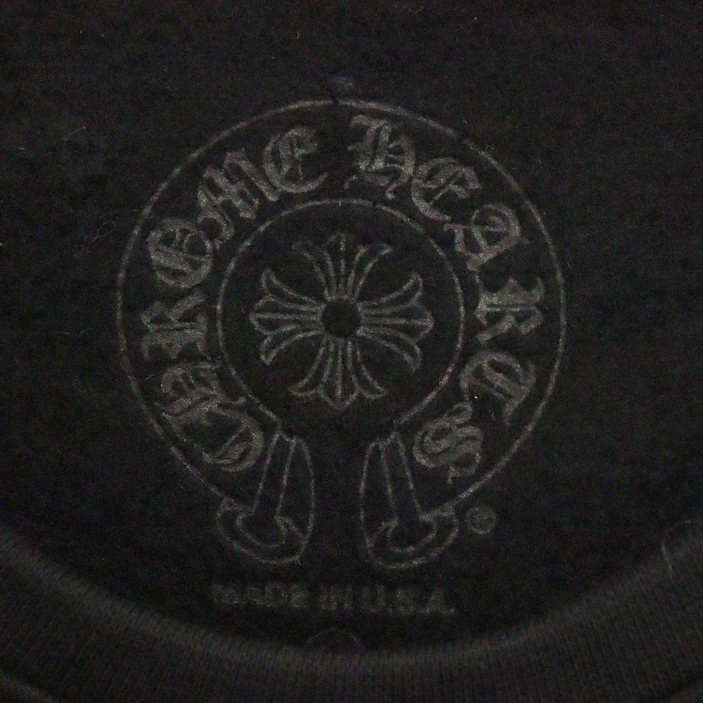 CHROME HEARTS(クロムハーツ) Horseshoe L/S Sweatshirt ホースシュープリント 袖フローラル スウェット ブラック