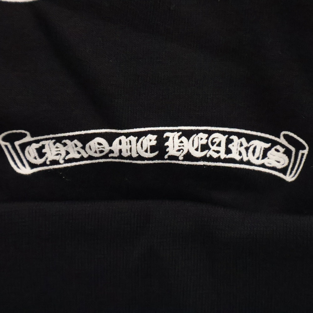 CHROME HEARTS(クロムハーツ) Horseshoe L/S Sweatshirt ホースシュープリント 袖フローラル スウェット ブラック