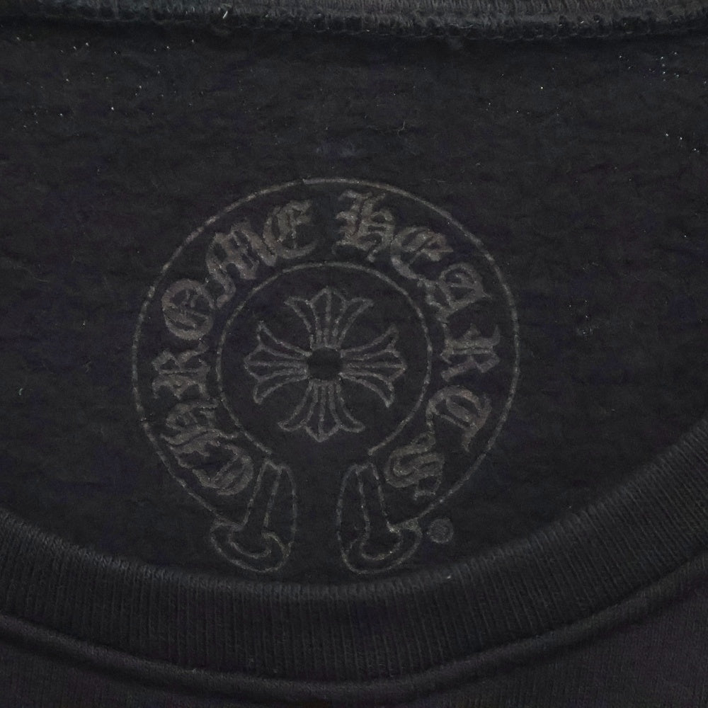 CHROME HEARTS(クロムハーツ) Horseshoe L/S Sweatshirt ホースシュープリント 袖フローラル スウェット ブラック