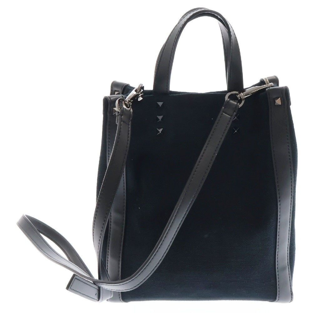 VALENTINO(ヴァレンチノ) フロントロゴ ショルダーバッグ 2WAYバッグ ブラック