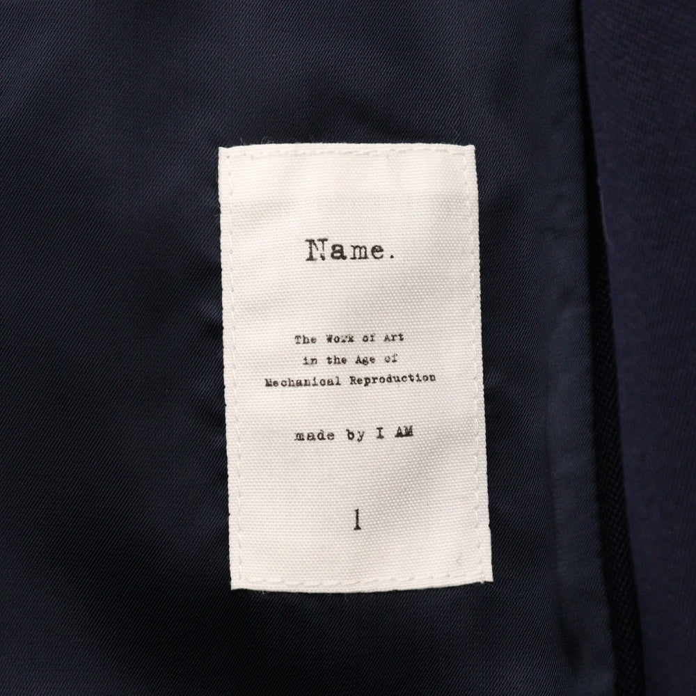 Name.(ネーム) オフスケール ウール オーバーコート ネイビー NMCO-19AW-001