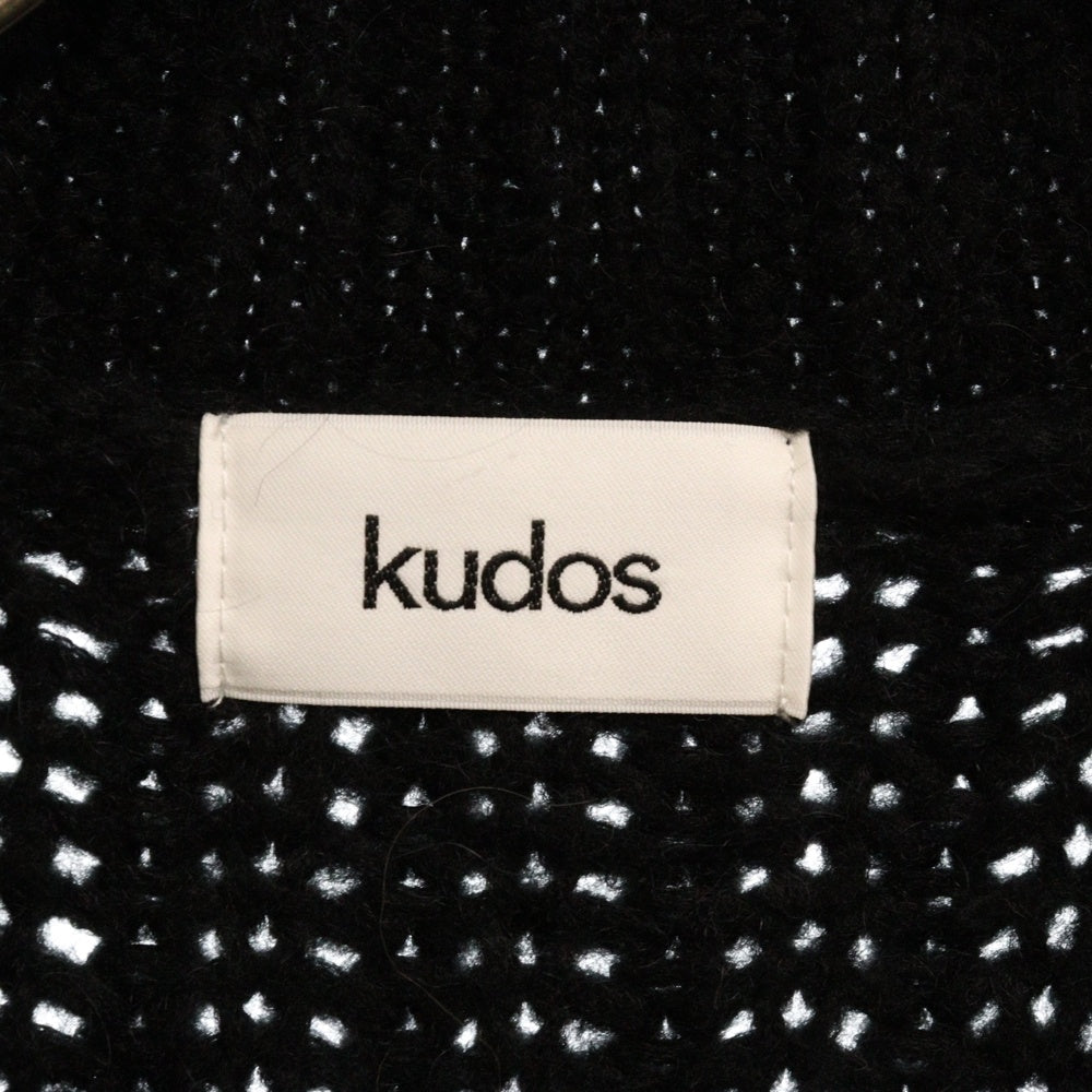 kudos(クードス) XXX CARDIGAN ジップアップカーディガン ブラック KK21YY01