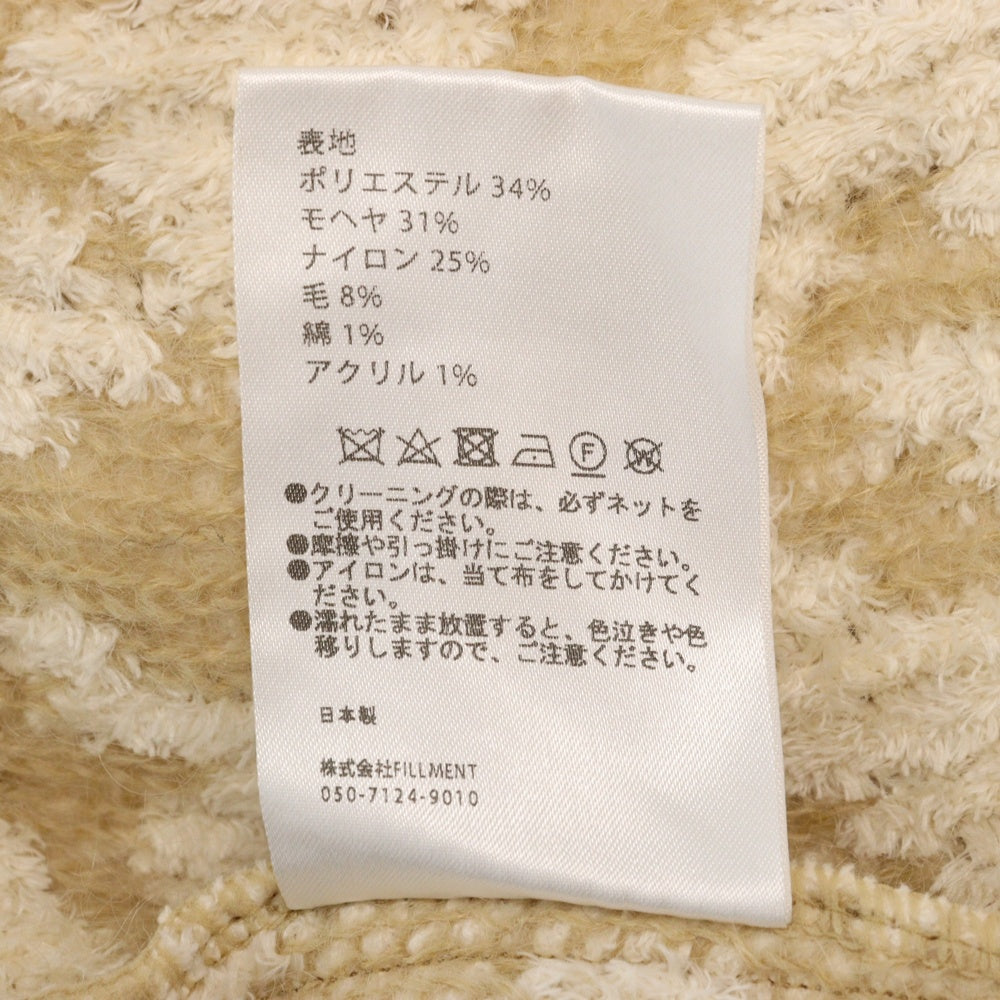 TAUPE(トープ) 22AW バロックモチーフ モヘア クルーネック ニット ベージュ TPM22307003