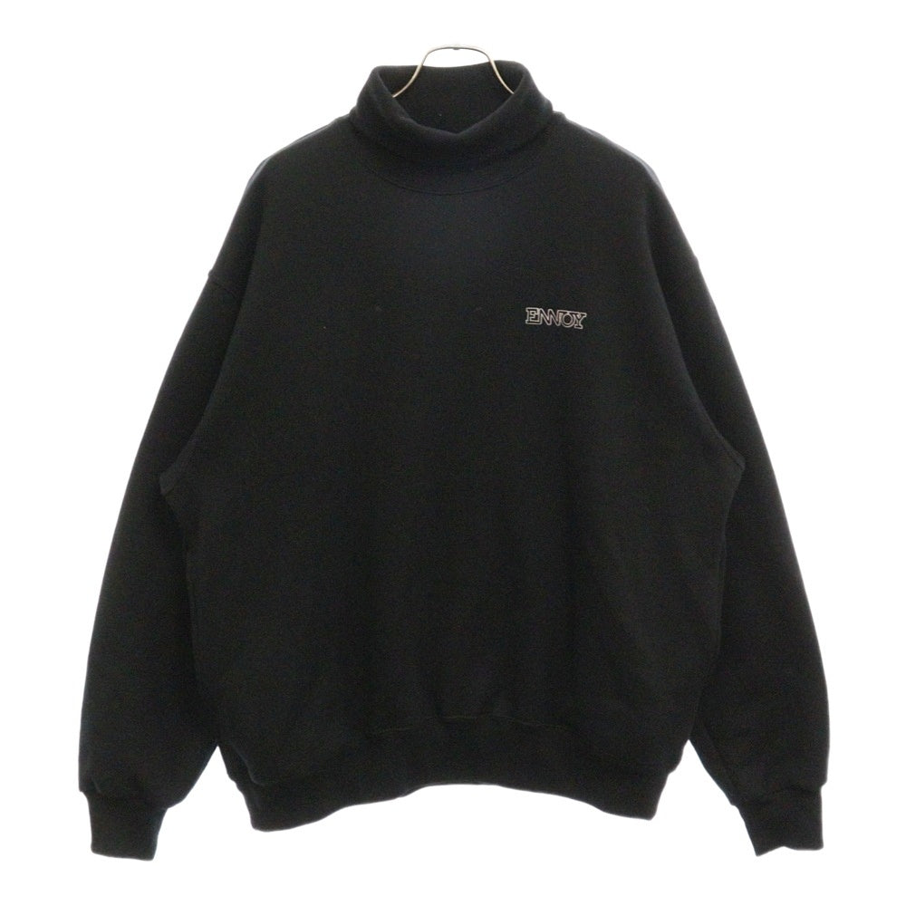 ENNOY(エンノイ) 24AW Electric Logo Turtleneck ロゴ刺繍 タートルネック スウェット ブラック AW24BRENCT05NTL
