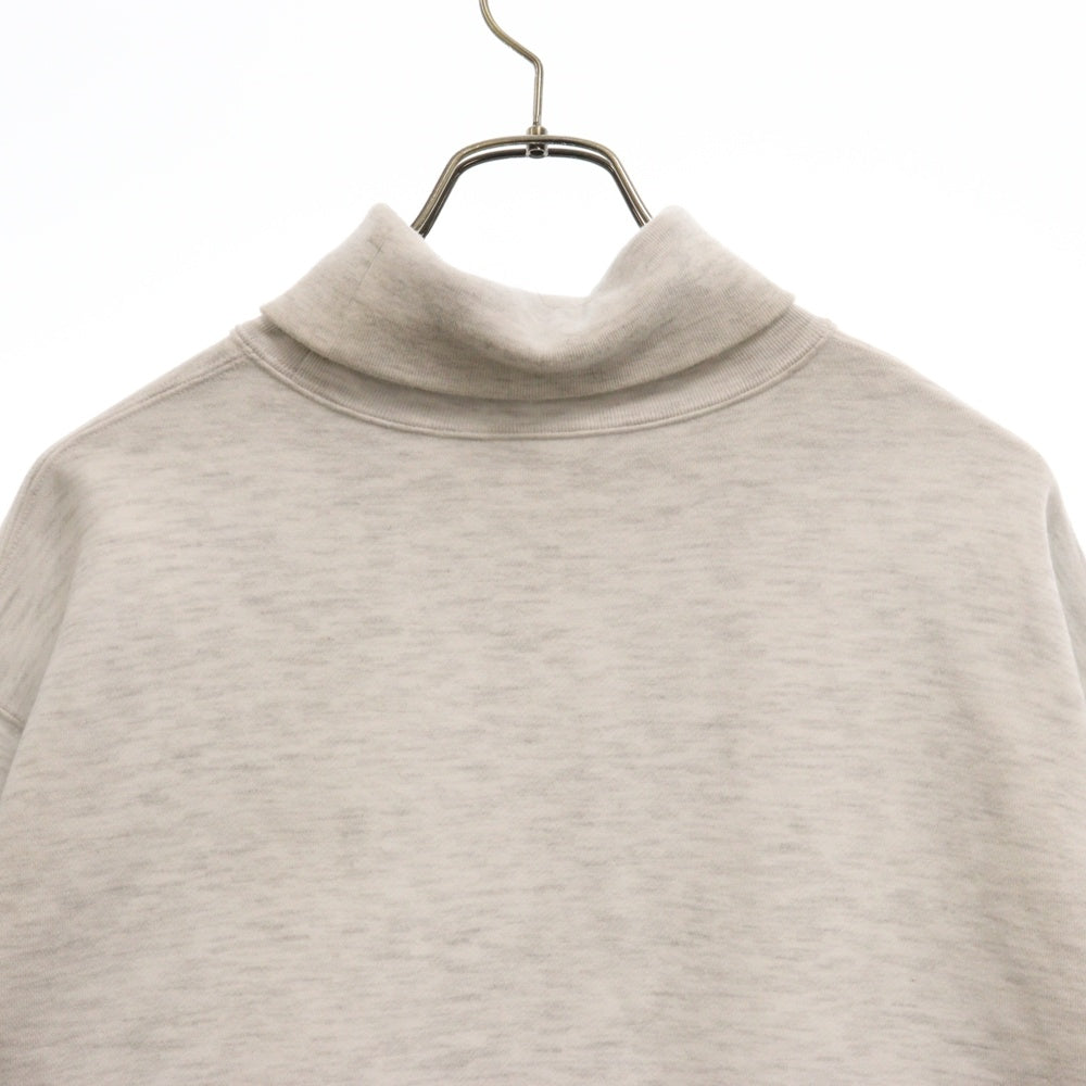 ENNOY(エンノイ) 24AW Electric Logo Turtleneck ロゴ刺繍 タートルネック スウェット グレー AW24BRENCT05NTL