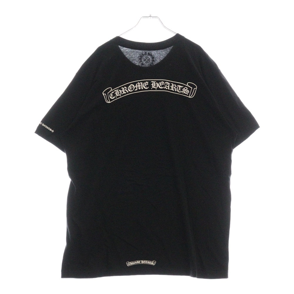 CHROME HEARTS(クロムハーツ) CH T-SHRT 1 バックスクロールラベルプリント 半袖Tシャツ カットソー ブラック