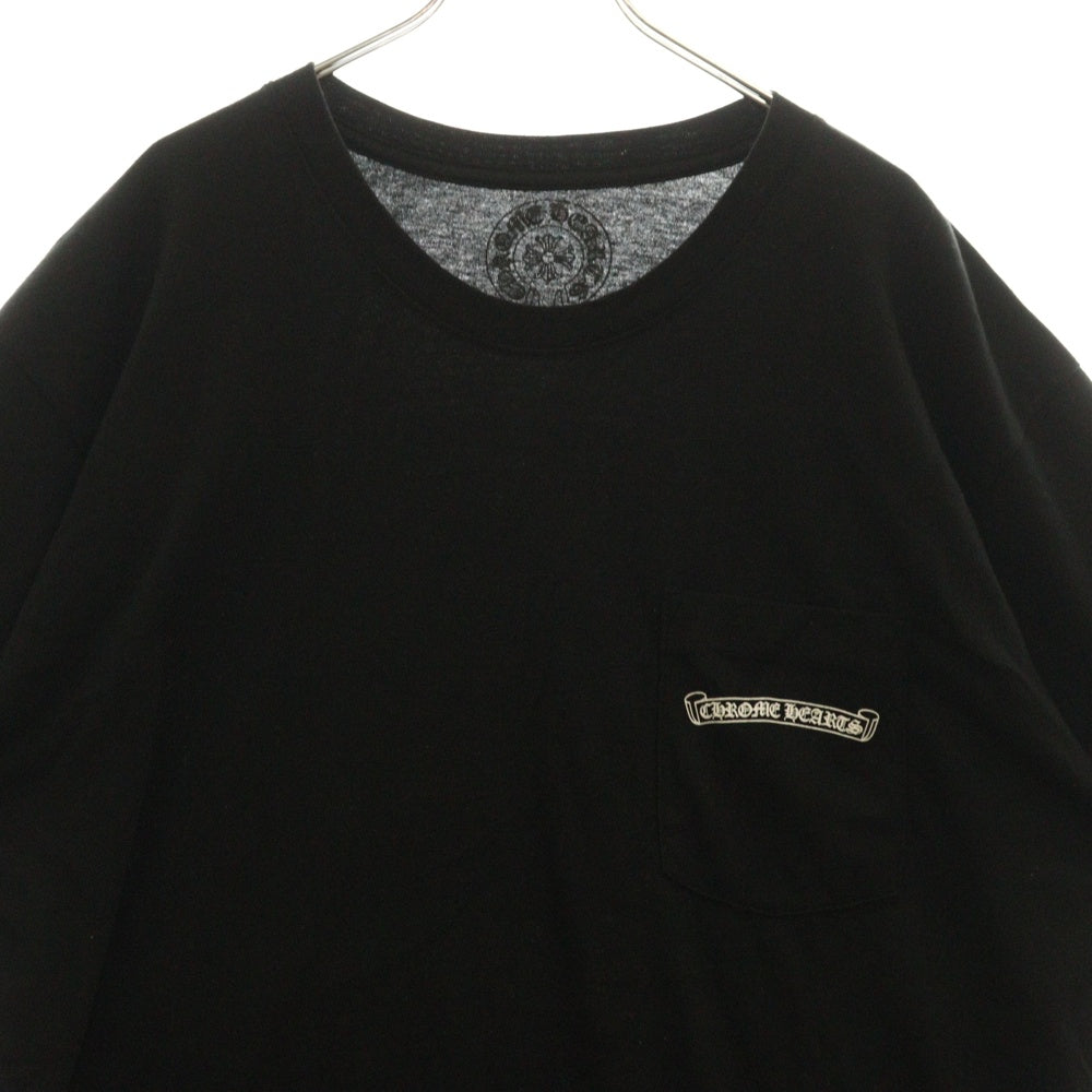 CHROME HEARTS(クロムハーツ) CH T-SHRT 1 バックスクロールラベルプリント 半袖Tシャツ カットソー ブラック
