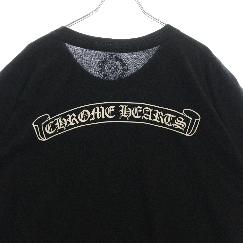 CHROME HEARTS(クロムハーツ) CH T-SHRT 1 バックスクロールラベルプリント 半袖Tシャツ カットソー ブラック