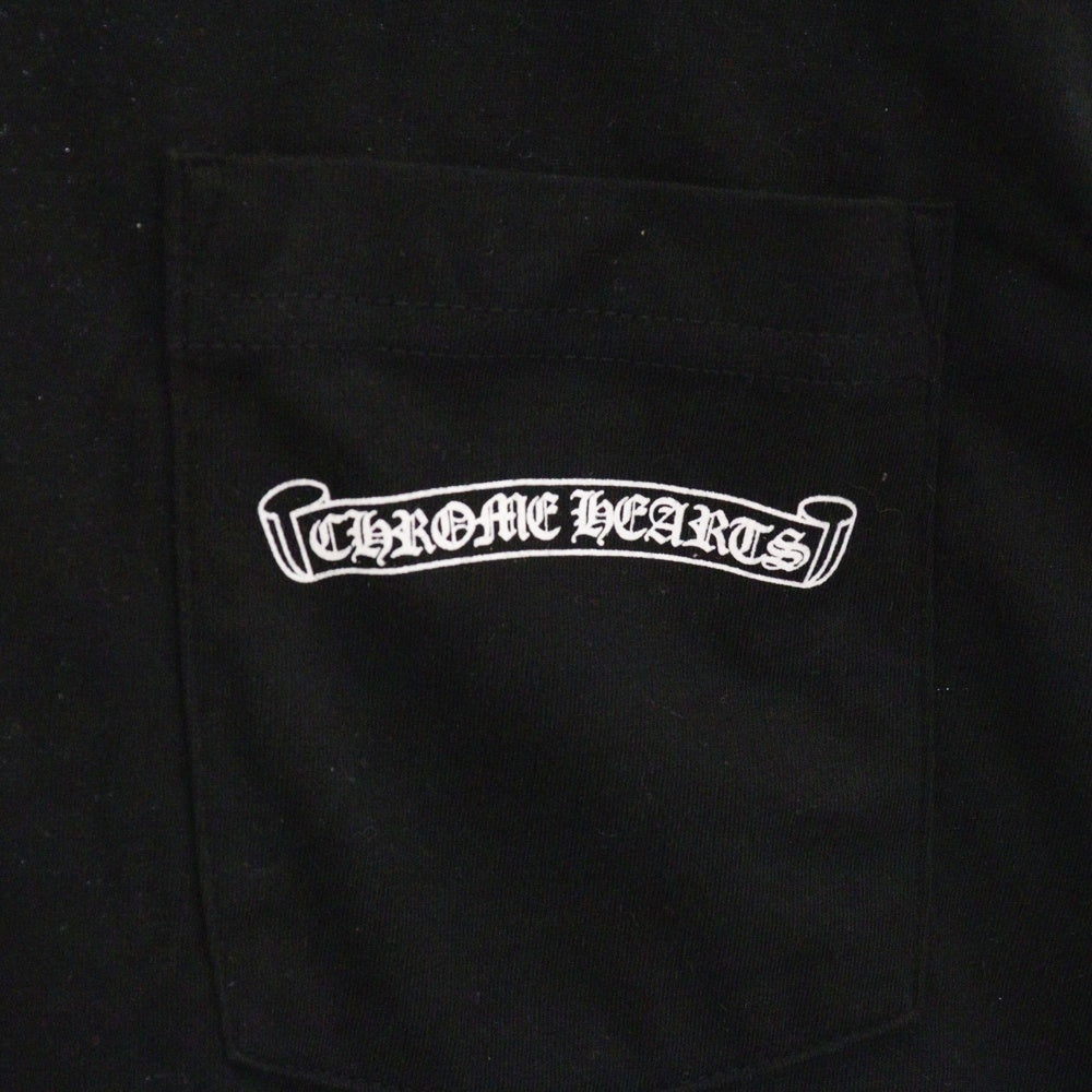 CHROME HEARTS(クロムハーツ) CH T-SHRT 1 バックスクロールラベルプリント 半袖Tシャツ カットソー ブラック