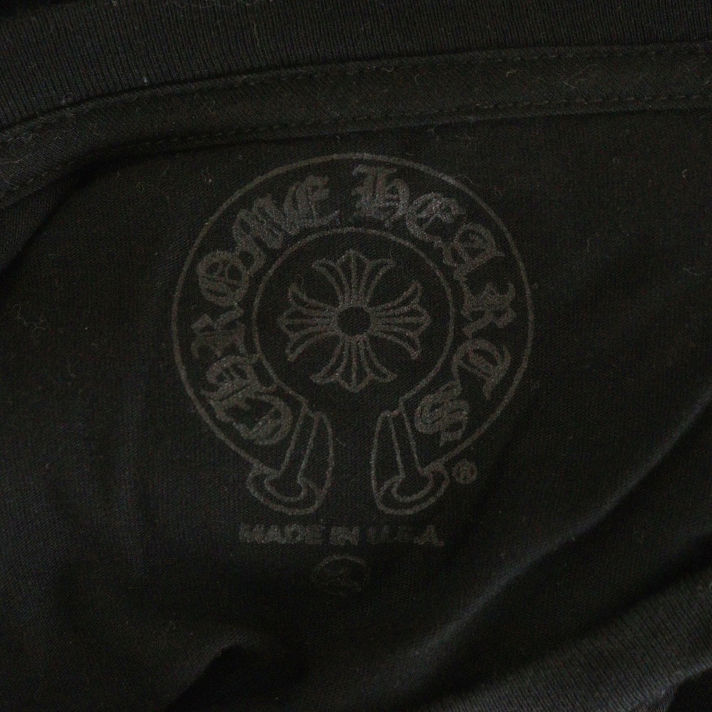 CHROME HEARTS(クロムハーツ) CH T-SHRT 1 バックスクロールラベルプリント 半袖Tシャツ カットソー ブラック