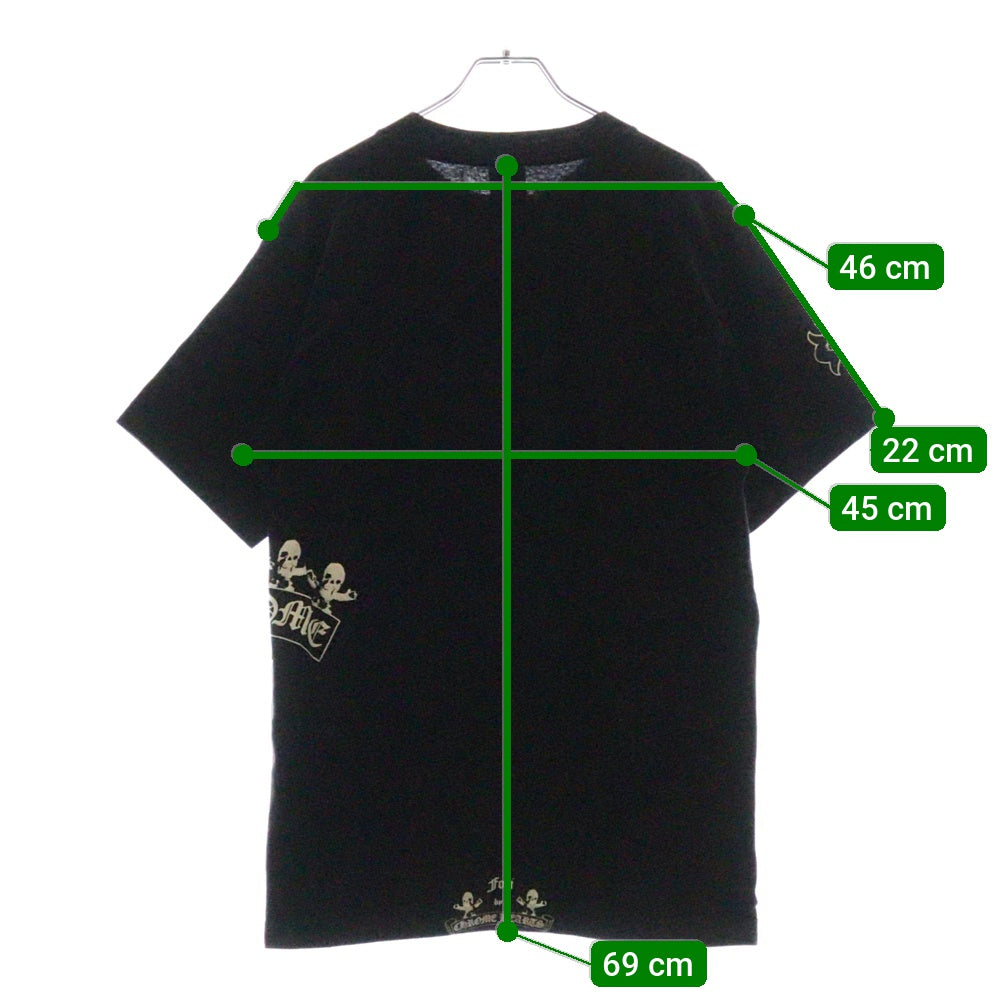 CHROME HEARTS(クロムハーツ) OLD FOTI HARRIS TEETER オールド フォティ ハリスティーター Tバー プリント半袖Tシャツ クルーネックカットソー ブラック