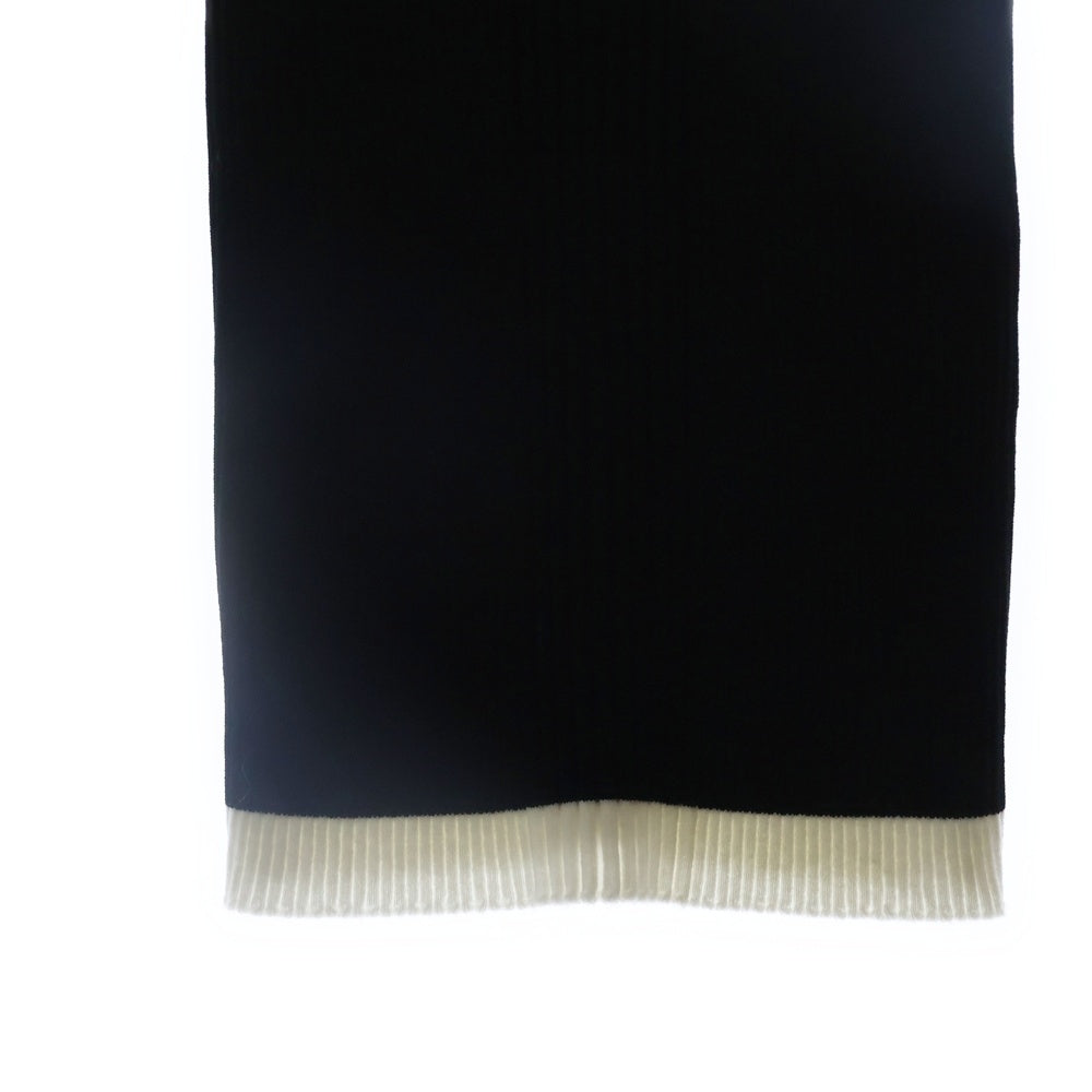 CHANEL(シャネル) 25SS ココマークパンチング バックロゴモチーフ金具付き リブタンクトップ レディース ブラック/ホワイト P78636K