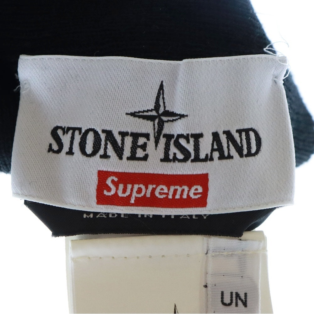 SUPREME(シュプリーム) 23AW ×STONE ISLAND Reflecttive Beanie リフレクティブ ビーニー ニット帽 ブラック